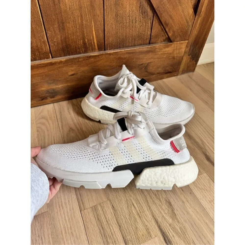adidas Originals POD-S3.1 PK White/Shock Red 12 Athletic Shoes Sneakers